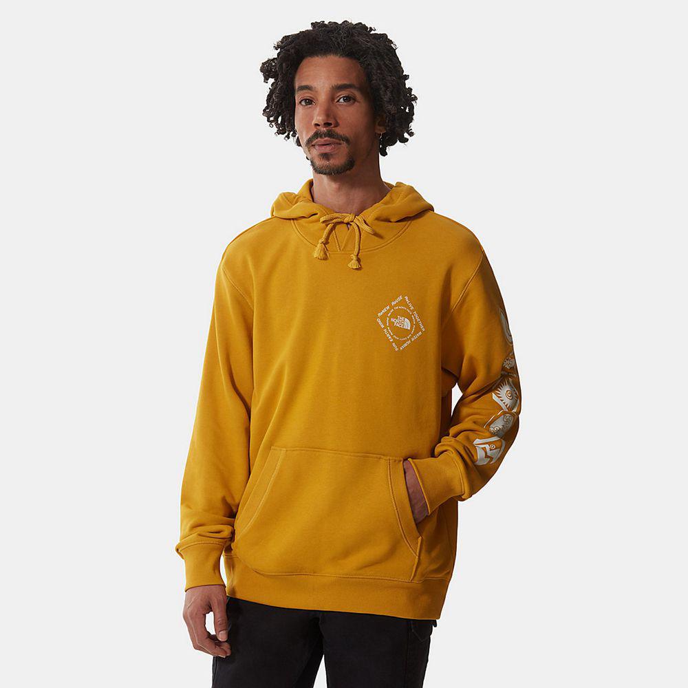 The North Face Himalayan Bottle Source Ανδρικα Φούτερ Hoodie - Κίτρινα (SPNM96513)
